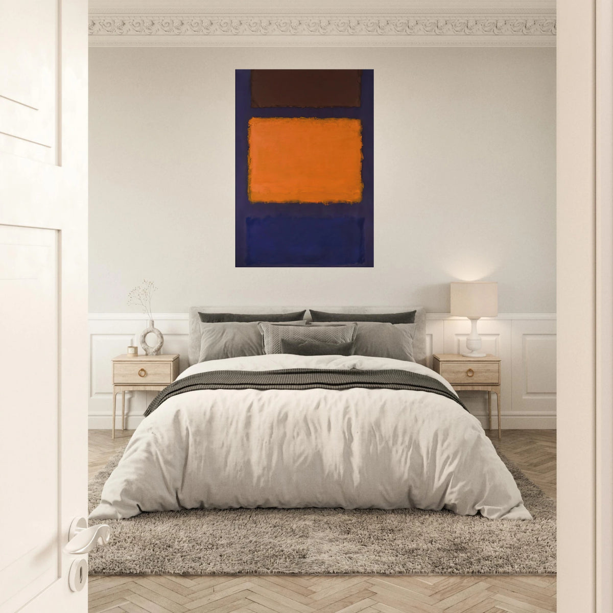 Brown, Orange, Blue on Maroon - c.1963  United States Canvas | Mark Rothko Canvas | Rothko Prints