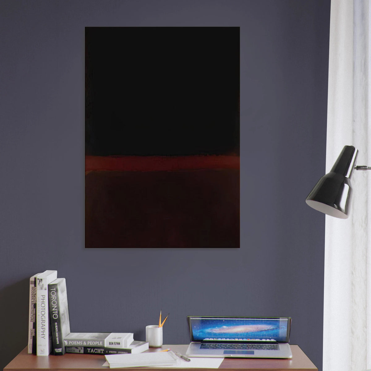 Black on Dark Sienna on Purple - 1960 Canvas | Mark Rothko Canvas | Rothko Prints