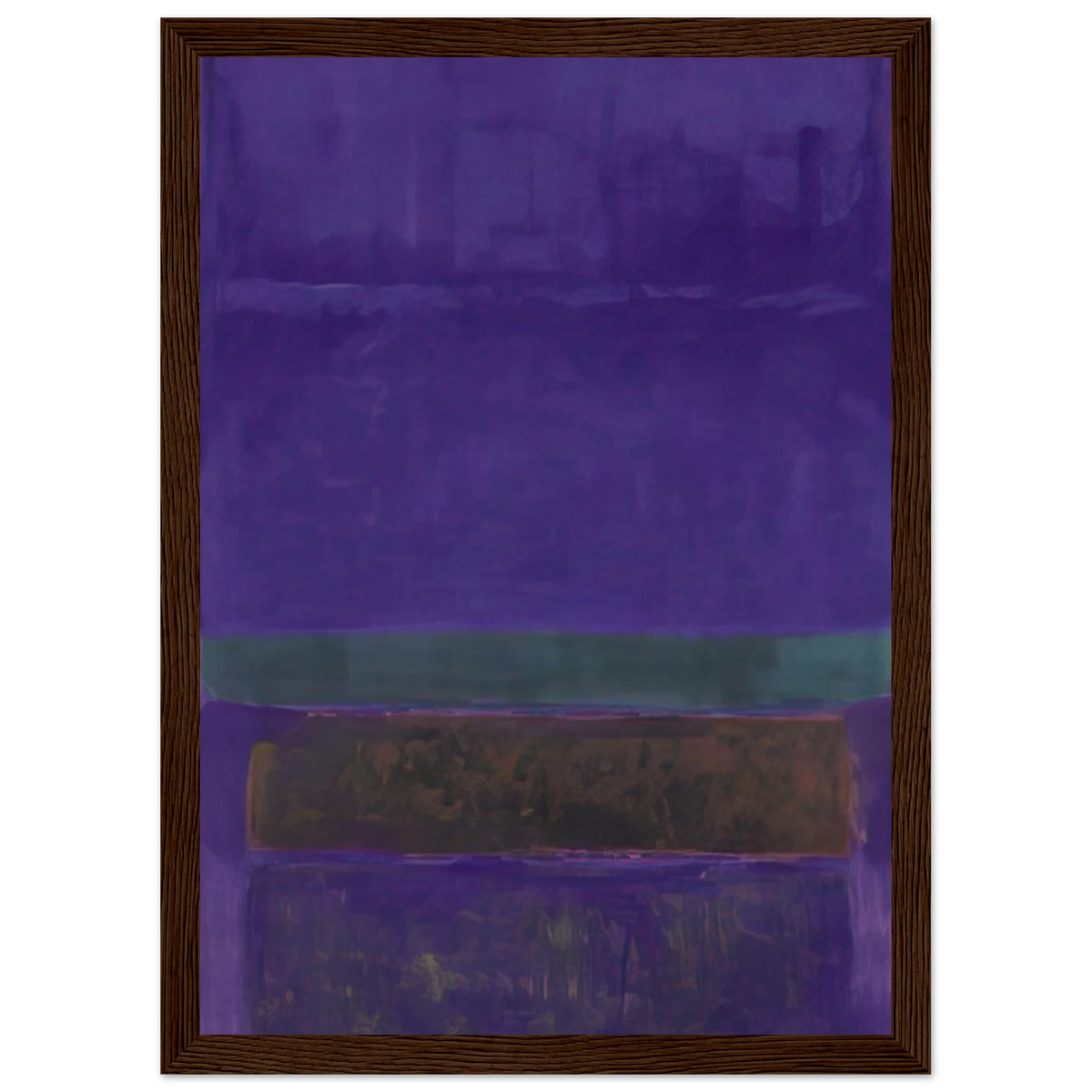 Untitled [Blue, Green, and Brown] - 1952 Framed Poster | Mark Rothko Framed Prints Wall Art | Rothko Prints