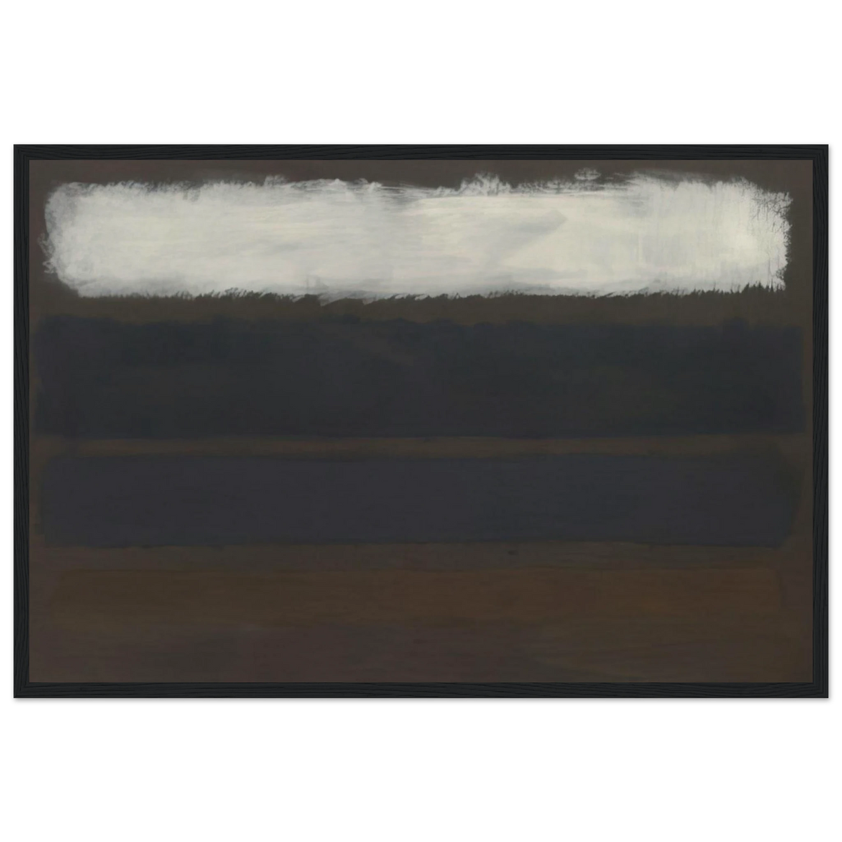 No. 14 Horizontals, White over Darks - 1961 Framed Poster | Mark Rothko Framed Prints Wall Art | Rothko Prints