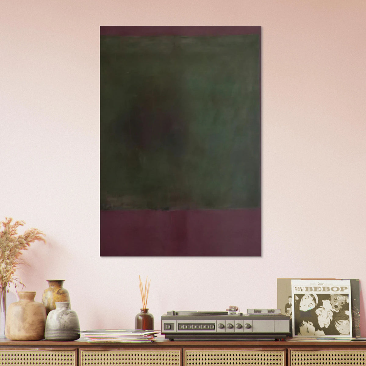 Untitled Green on Maroon - 1961 Canvas | Mark Rothko Canvas | Rothko Prints
