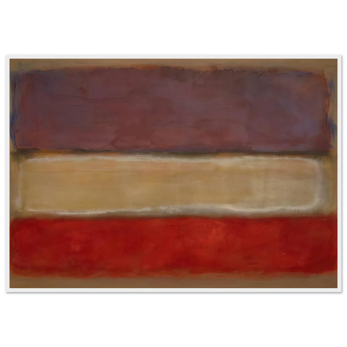 Untitled Purple, White, and Red - 1953 Framed Poster | Mark Rothko Framed Prints Wall Art | Rothko Prints