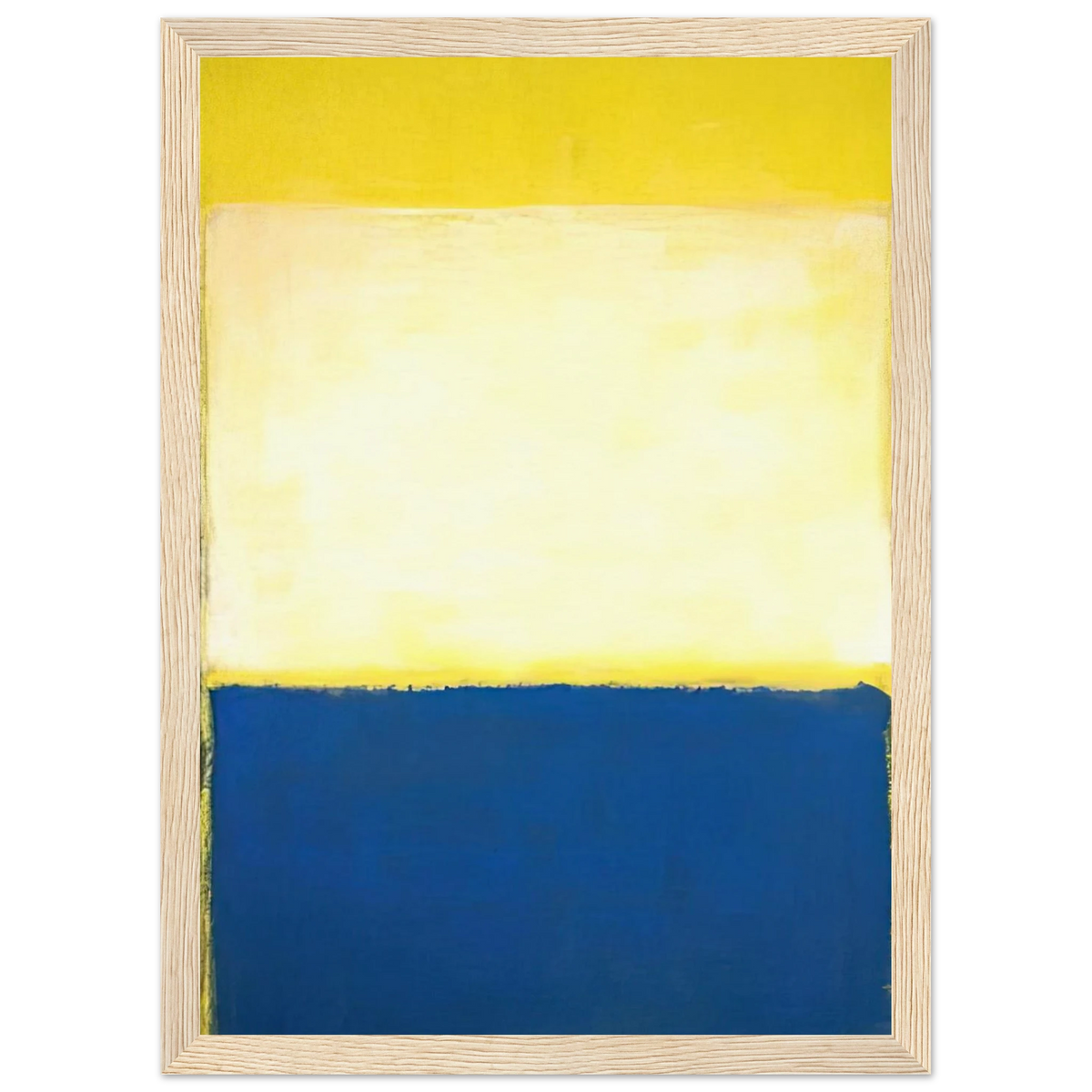 No. 6 Yellow, White, Blue Over Yellow on Gray - 1954 Framed Poster | Mark Rothko Framed Prints Wall Art | Rothko Prints