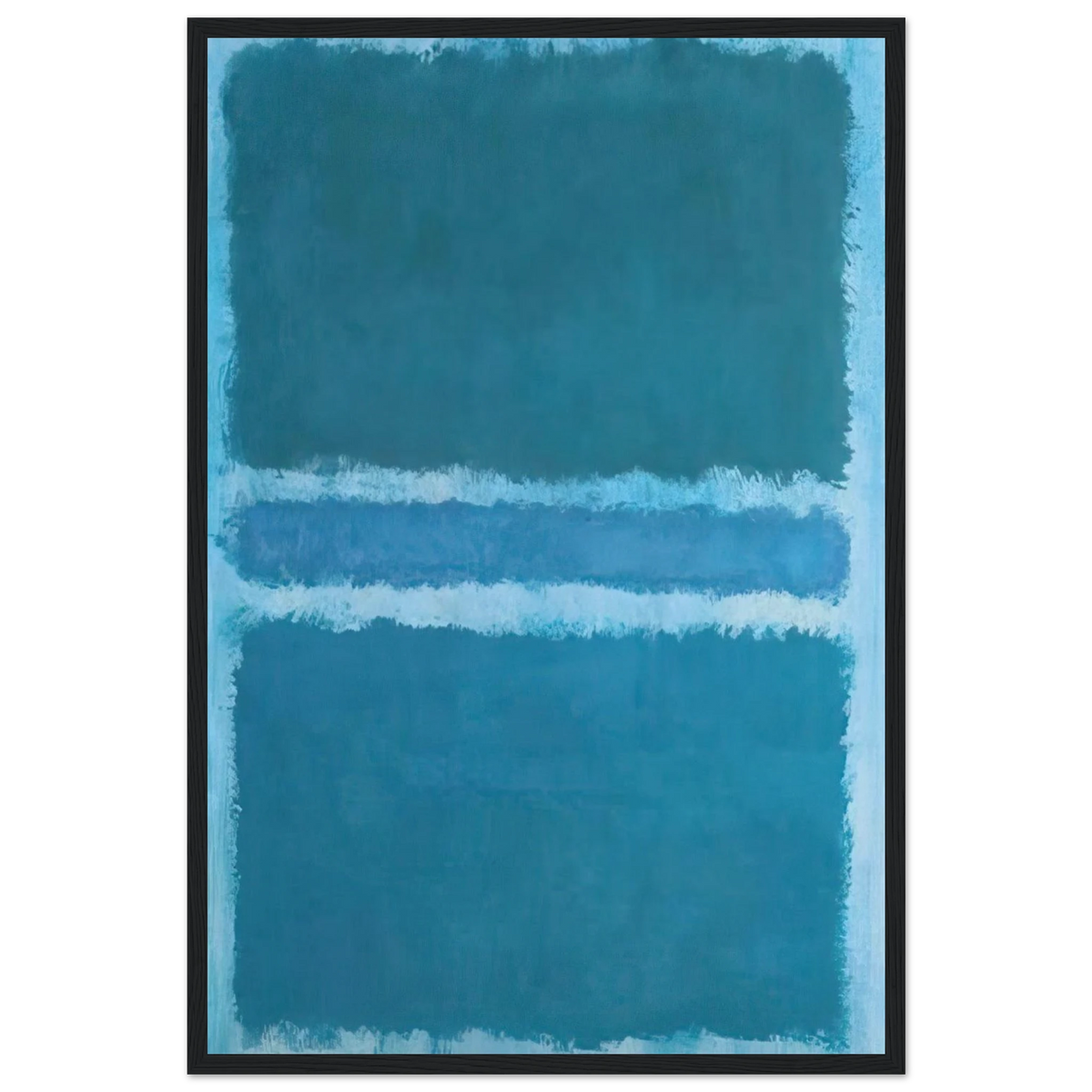 Untitled Blue Divided by Blue - 1966 Framed Poster | Mark Rothko Framed Prints Wall Art | Rothko Prints