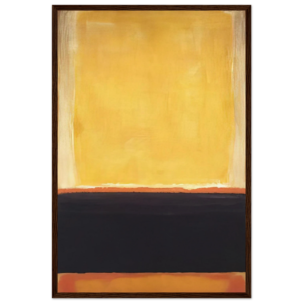 Yellow, Charcoal, Brown - 1953 Framed Poster | Mark Rothko Framed Prints Wall Art | Rothko Prints