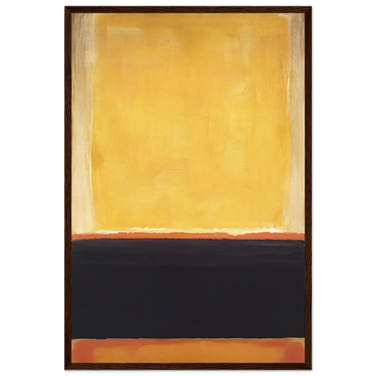 Yellow, Charcoal, Brown - 1953 Framed Poster | Mark Rothko Framed Prints Wall Art | Rothko Prints