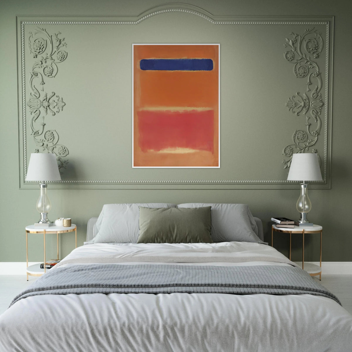 Blue Over Red - 1953 Framed Poster | Mark Rothko Framed Prints Wall Art | Rothko Prints