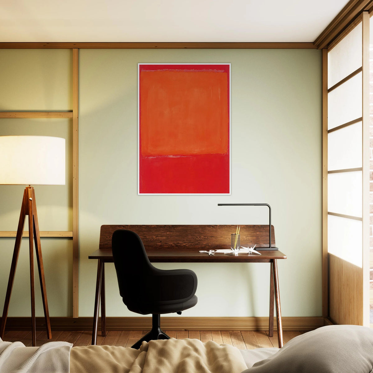 Ochre and Red on Red - 1957 Framed Poster | Mark Rothko Framed Prints Wall Art | Rothko Prints