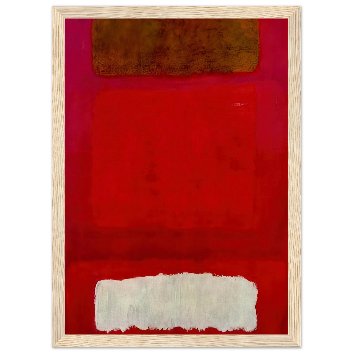 No. 16 Red, White, and Brown - 1957 Framed Poster | Mark Rothko Framed Prints Wall Art | Rothko Prints