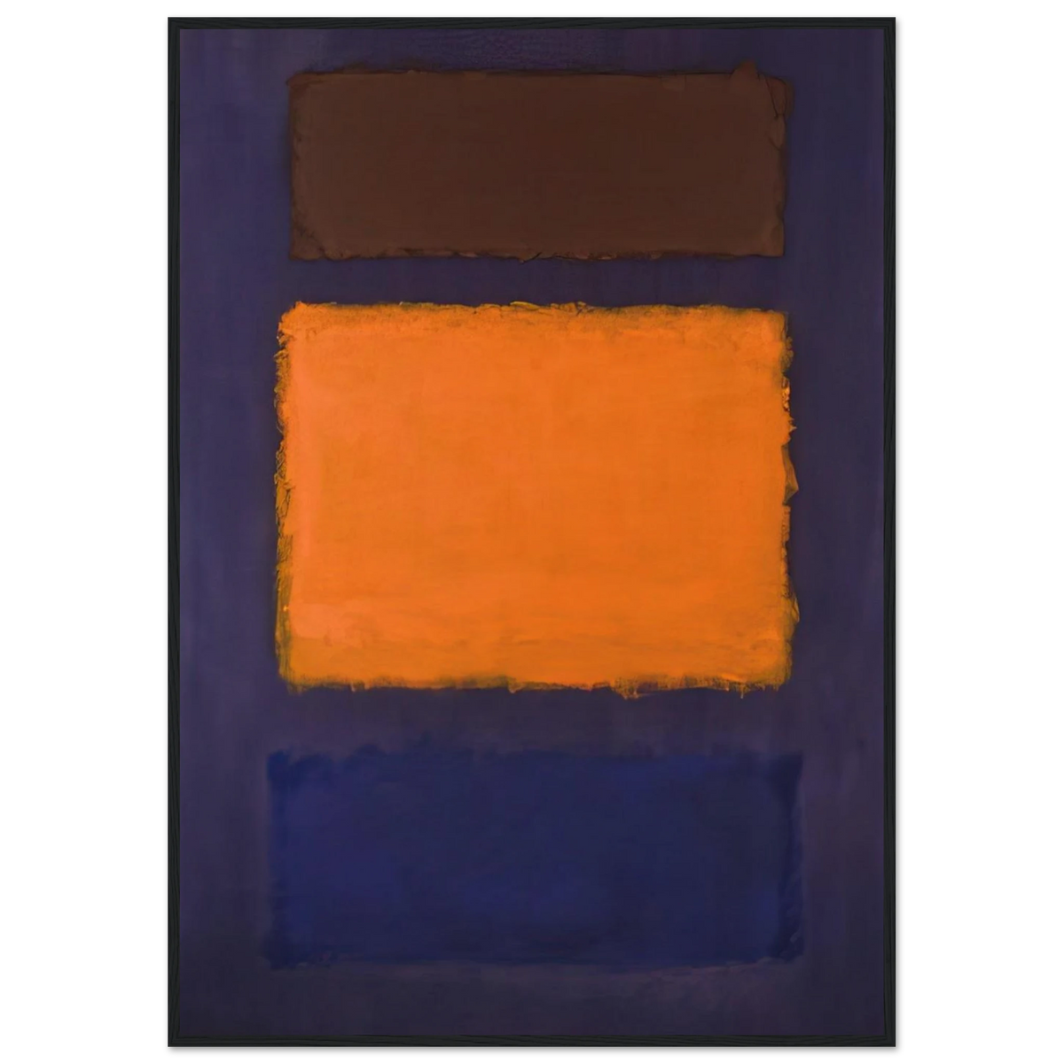 Brown, Orange, Blue on Maroon - c.1963  United States Framed Poster | Mark Rothko Framed Prints Wall Art | Rothko Prints
