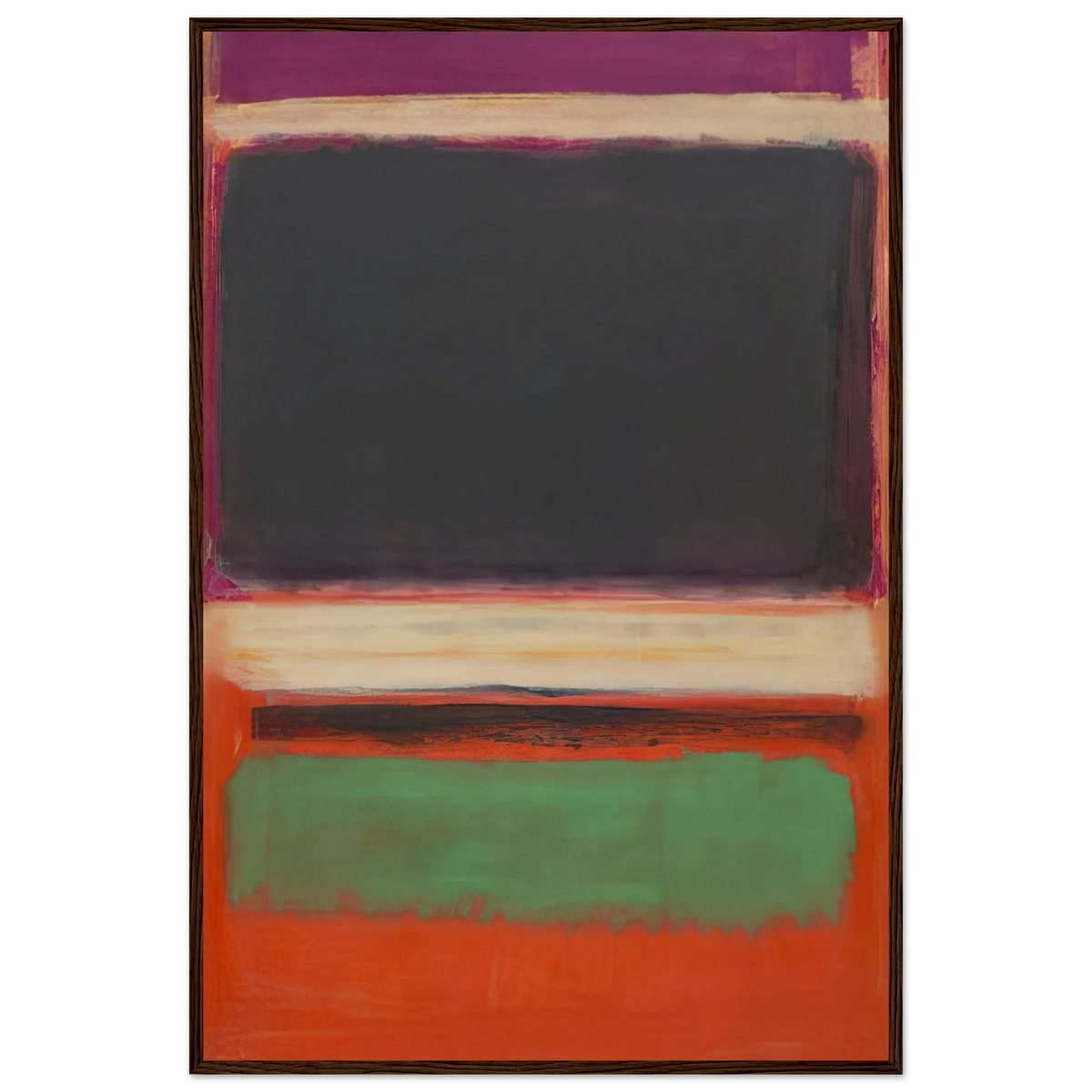 No.3No.13 Magenta, Black, Green on Orange - 1949 Framed Poster | Mark Rothko Framed Prints Wall Art | Rothko Prints