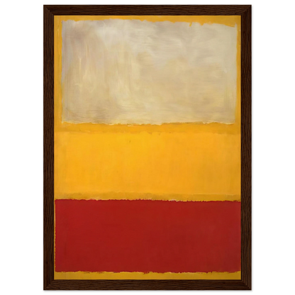 No. 13 White, Red on Yellow Framed Poster | Mark Rothko Framed Prints Wall Art | Rothko Prints