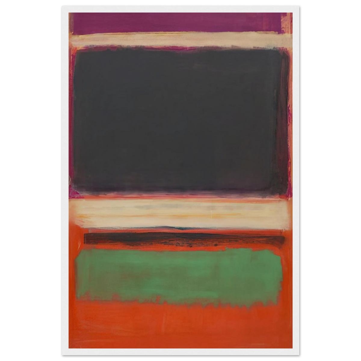 No.3No.13 Magenta, Black, Green on Orange - 1949 Framed Poster | Mark Rothko Framed Prints Wall Art | Rothko Prints