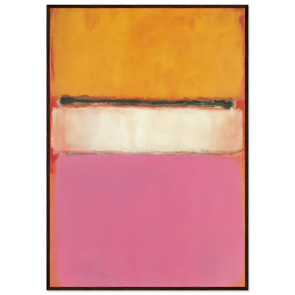 White Center Yellow, Pink and Lavender on Rose - 1950 Framed Poster | Mark Rothko Framed Prints Wall Art | Rothko Prints