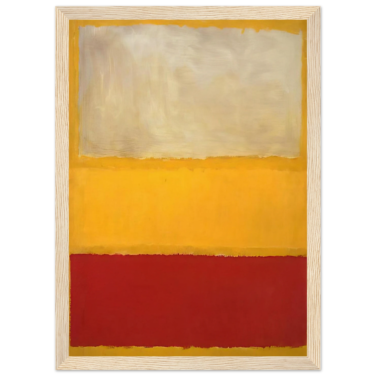 No. 13 White, Red on Yellow Framed Poster | Mark Rothko Framed Prints Wall Art | Rothko Prints