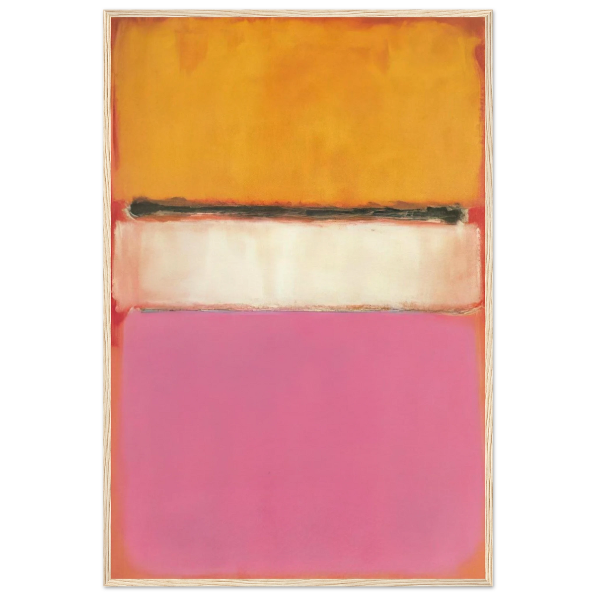 White Center Yellow, Pink and Lavender on Rose - 1950 Framed Poster | Mark Rothko Framed Prints Wall Art | Rothko Prints