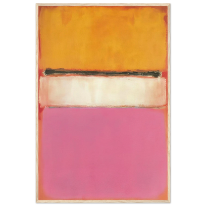 White Center Yellow, Pink and Lavender on Rose - 1950 Framed Poster | Mark Rothko Framed Prints Wall Art | Rothko Prints