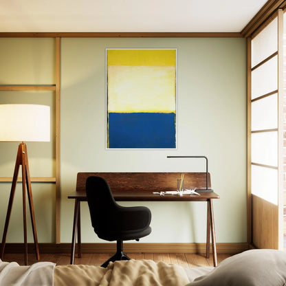 No. 6 Yellow, White, Blue Over Yellow on Gray - 1954 Framed Poster | Mark Rothko Framed Prints Wall Art | Rothko Prints
