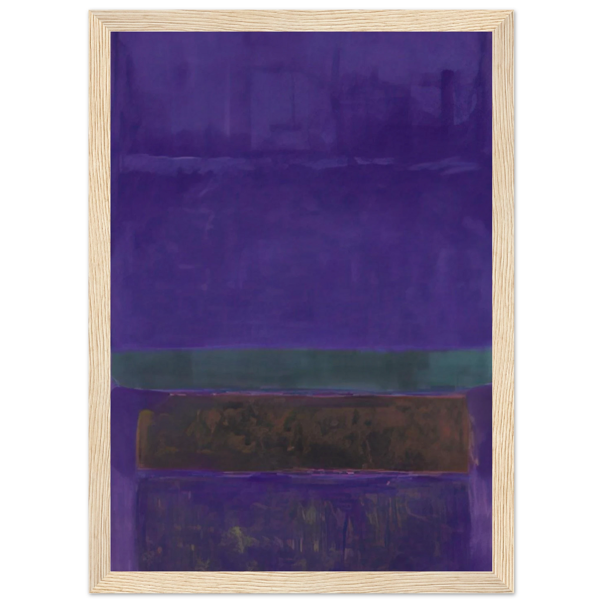 Untitled [Blue, Green, and Brown] - 1952 Framed Poster | Mark Rothko Framed Prints Wall Art | Rothko Prints