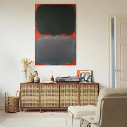 Untitled Gray, Gray on Red - 1968 Poster | Mark Rothko Poster | Rothko Prints