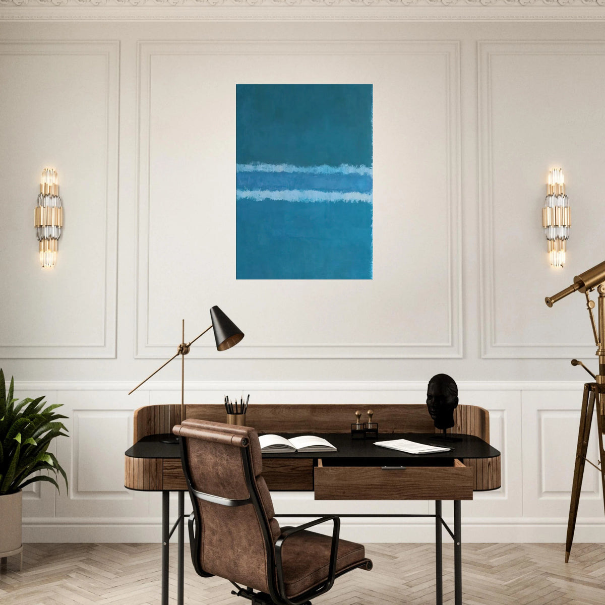 Untitled Blue Divided by Blue - 1966 Canvas | Mark Rothko Canvas | Rothko Prints