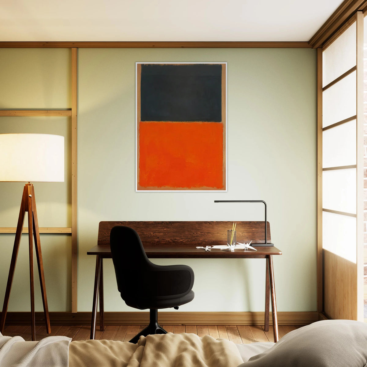 Green and Tangerine on Red - 1956 Framed Poster | Mark Rothko Framed Prints Wall Art | Rothko Prints