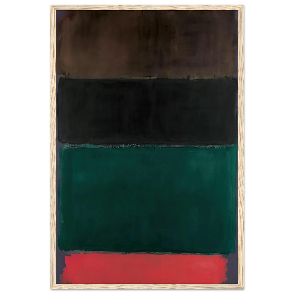 Untitled Red-Brown, Black, Green, Red - 1962 Framed Poster | Mark Rothko Framed Prints Wall Art | Rothko Prints