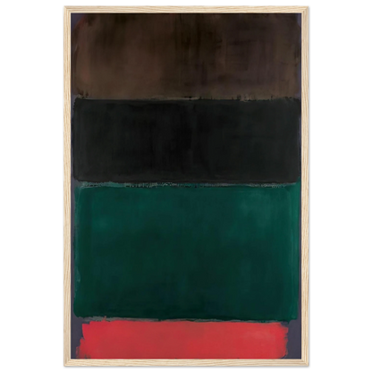 Untitled Red-Brown, Black, Green, Red - 1962 Framed Poster | Mark Rothko Framed Prints Wall Art | Rothko Prints