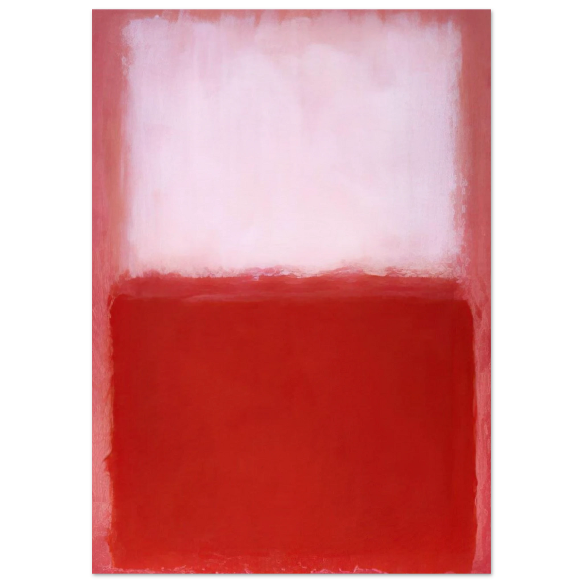 White Over Red - 1957 Poster | Mark Rothko Poster | Rothko Prints