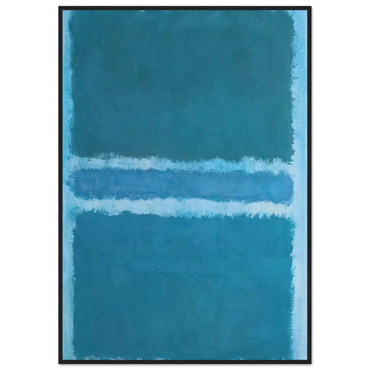 Untitled Blue Divided by Blue - 1966 Framed Poster | Mark Rothko Framed Prints Wall Art | Rothko Prints