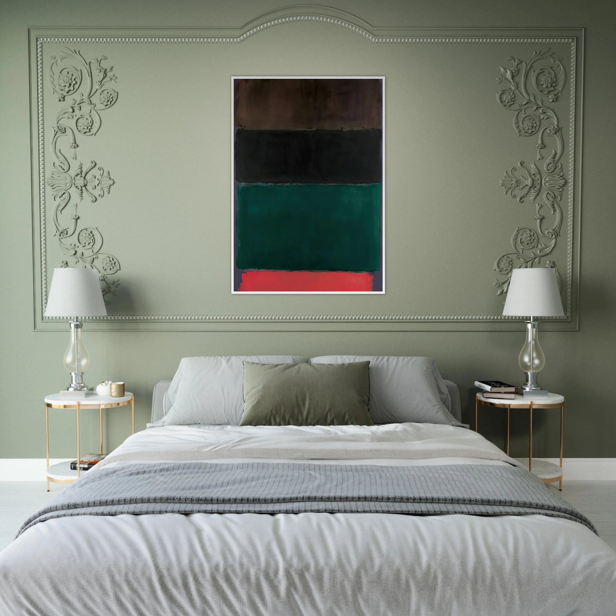 Untitled Red-Brown, Black, Green, Red - 1962 Framed Poster | Mark Rothko Framed Prints Wall Art | Rothko Prints