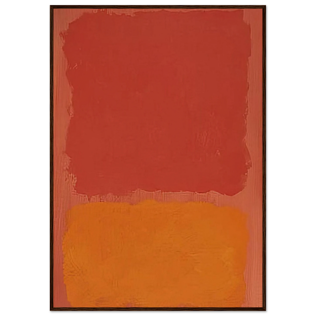 Untitled Red and Orange on Salmon - 1969 Framed Poster | Mark Rothko Framed Prints Wall Art | Rothko Prints