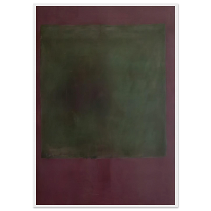 Untitled Green on Maroon - 1961 Framed Poster | Mark Rothko Framed Prints Wall Art | Rothko Prints