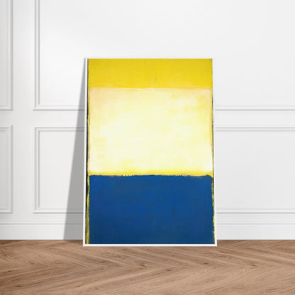 No. 6 Yellow, White, Blue Over Yellow on Gray - 1954 Framed Poster | Mark Rothko Framed Prints Wall Art | Rothko Prints