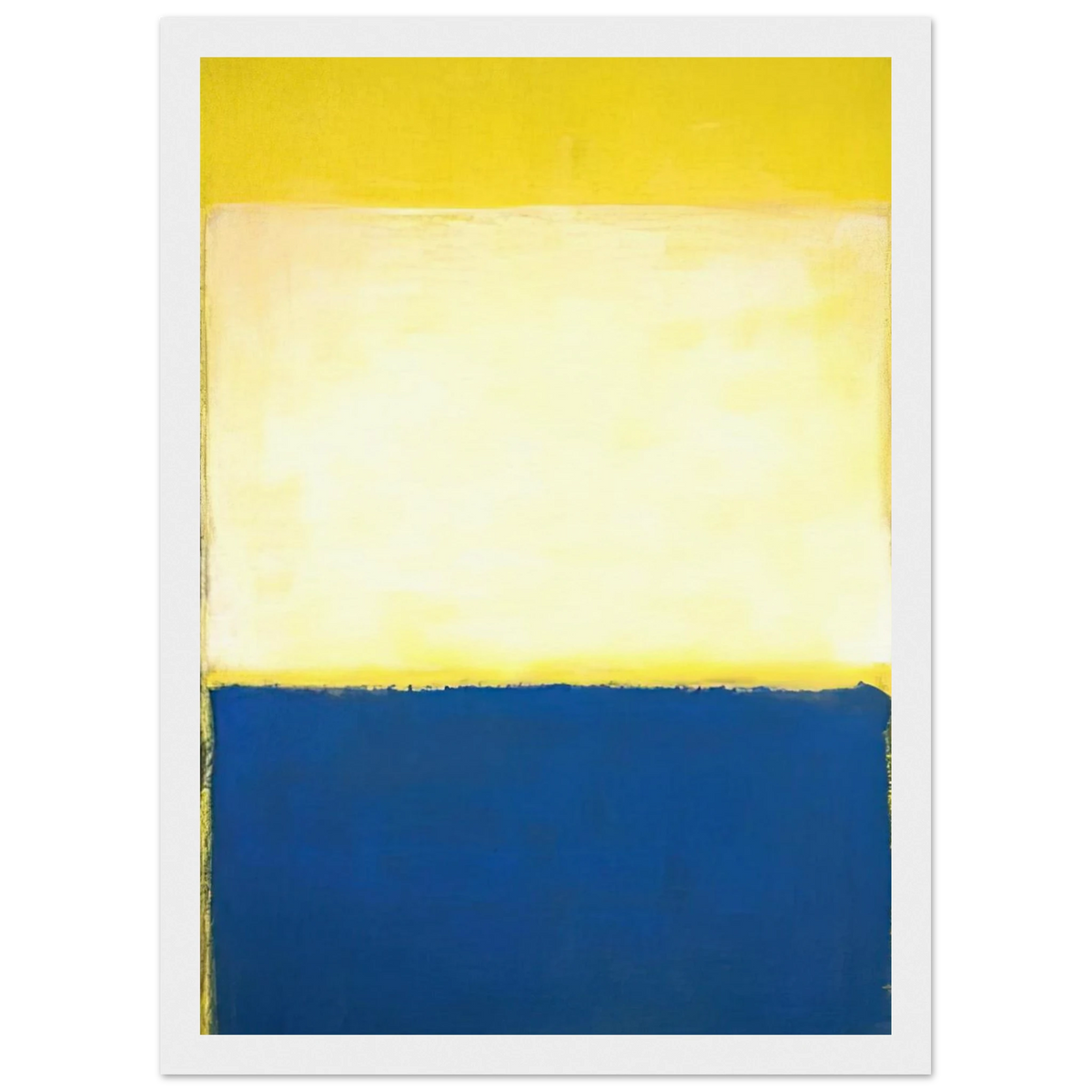No. 6 Yellow, White, Blue Over Yellow on Gray - 1954 Framed Poster | Mark Rothko Framed Prints Wall Art | Rothko Prints