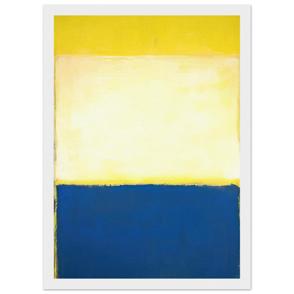 No. 6 Yellow, White, Blue Over Yellow on Gray - 1954 Framed Poster | Mark Rothko Framed Prints Wall Art | Rothko Prints