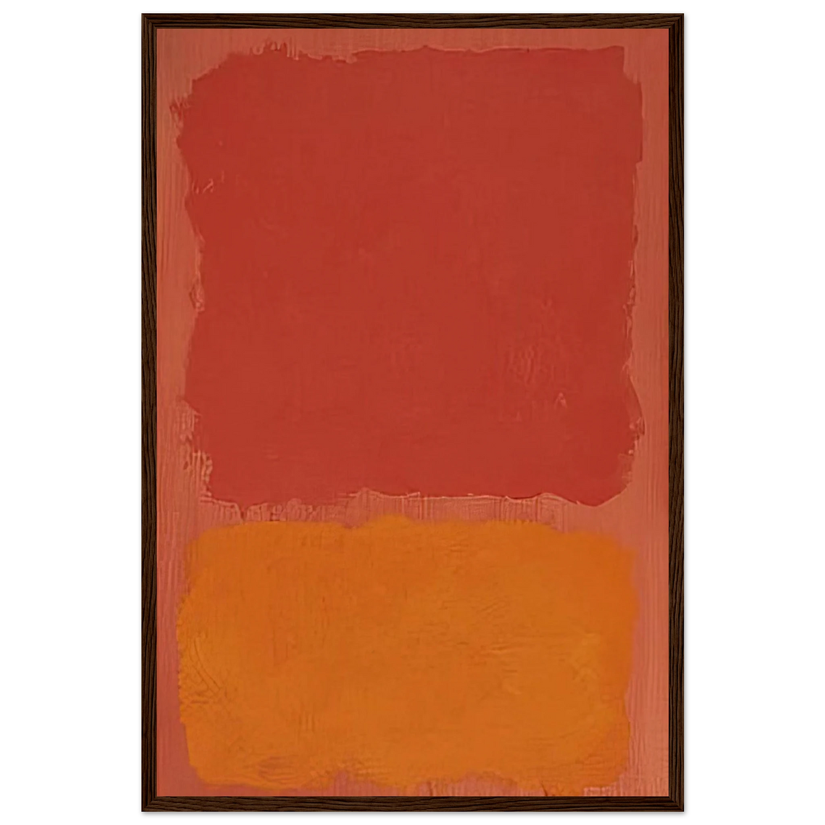 Untitled Red and Orange on Salmon - 1969 Framed Poster | Mark Rothko Framed Prints Wall Art | Rothko Prints