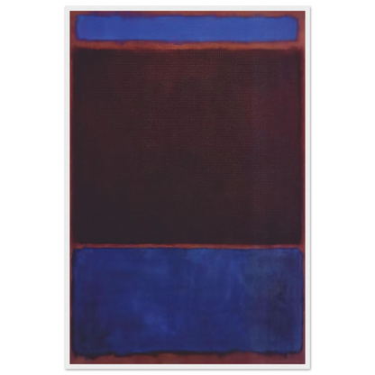 No. 3 Bright Blue, Brown, Dark Blue on Wine - 1962 Framed Poster | Mark Rothko Framed Prints Wall Art | Rothko Prints