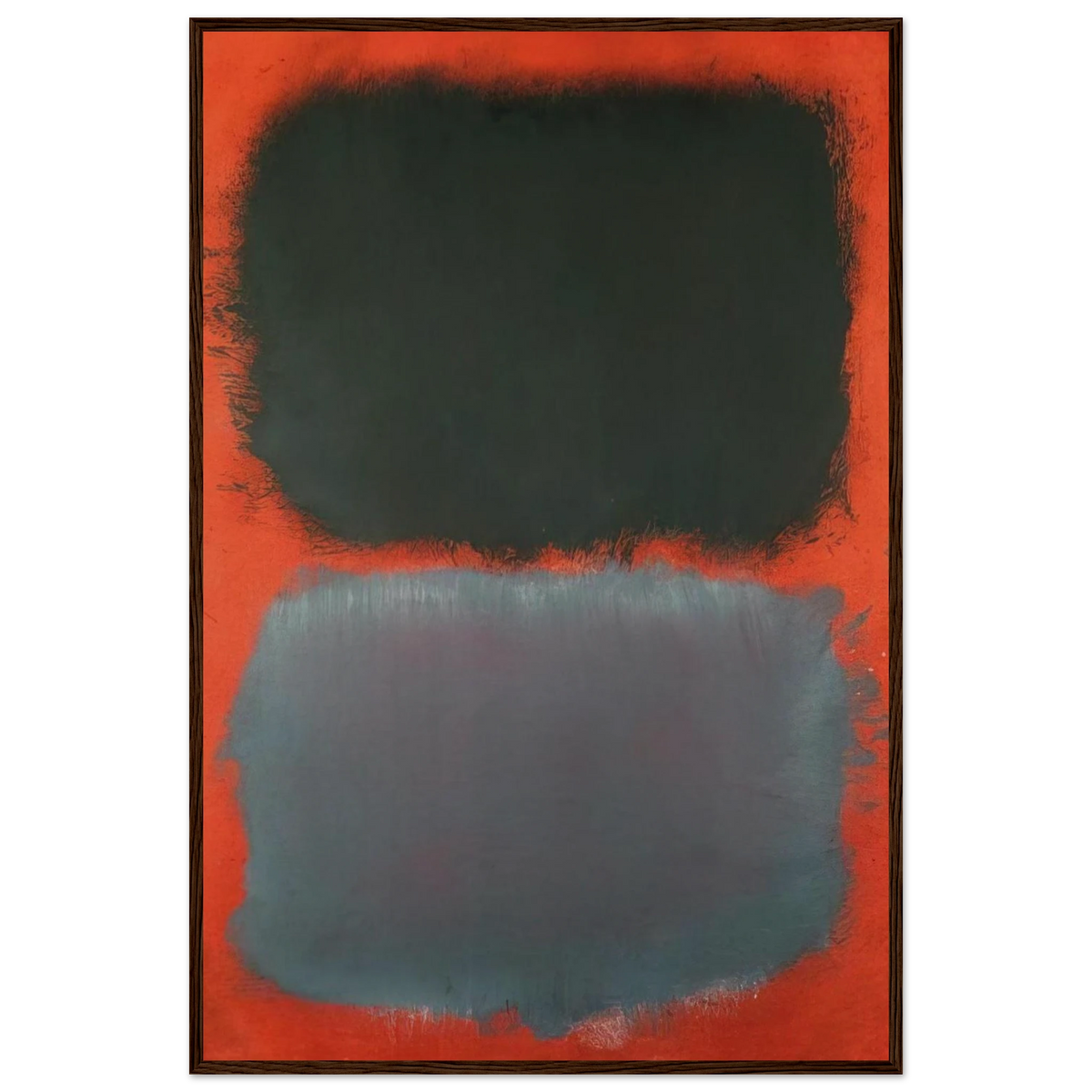 Untitled Gray, Gray on Red - 1968 Framed Poster | Mark Rothko Framed Prints Wall Art | Rothko Prints