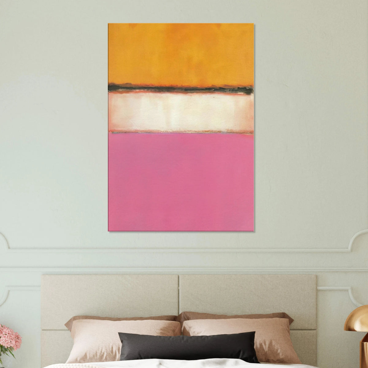 White Center Yellow, Pink and Lavender on Rose - 1950 Canvas | Mark Rothko Canvas | Rothko Prints