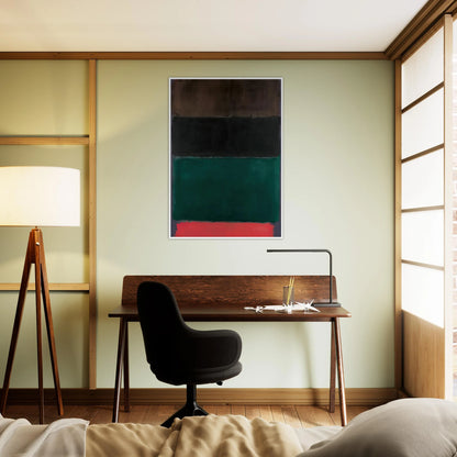 Untitled Red-Brown, Black, Green, Red - 1962 Framed Poster | Mark Rothko Framed Prints Wall Art | Rothko Prints