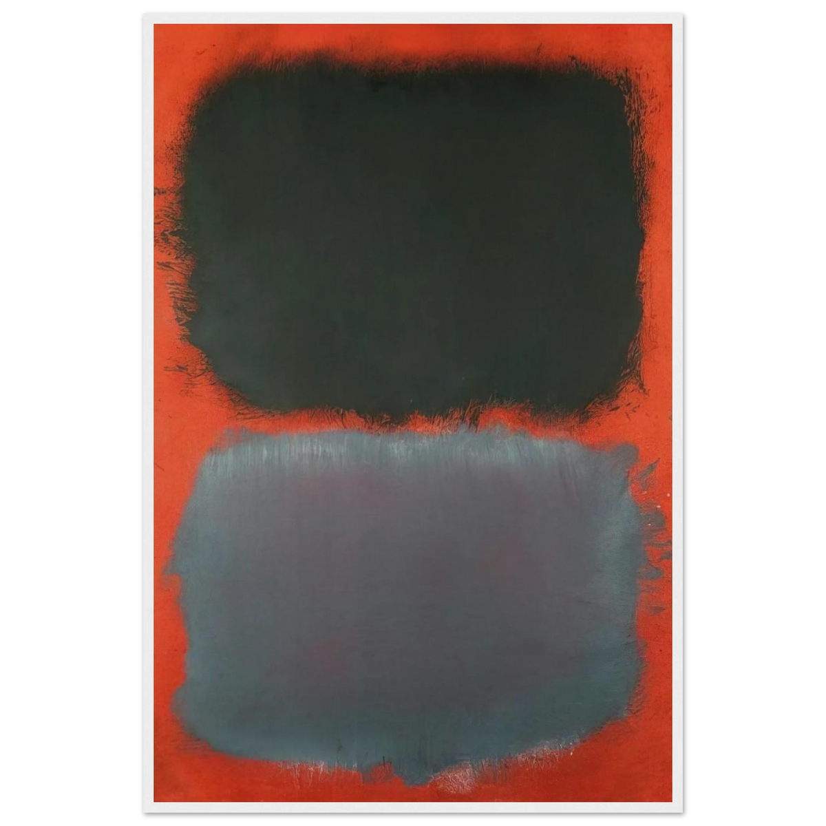 Untitled Gray, Gray on Red - 1968 Framed Poster | Mark Rothko Framed Prints Wall Art | Rothko Prints
