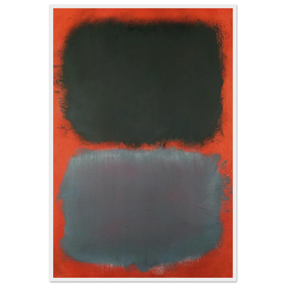Untitled Gray, Gray on Red - 1968 Framed Poster | Mark Rothko Framed Prints Wall Art | Rothko Prints