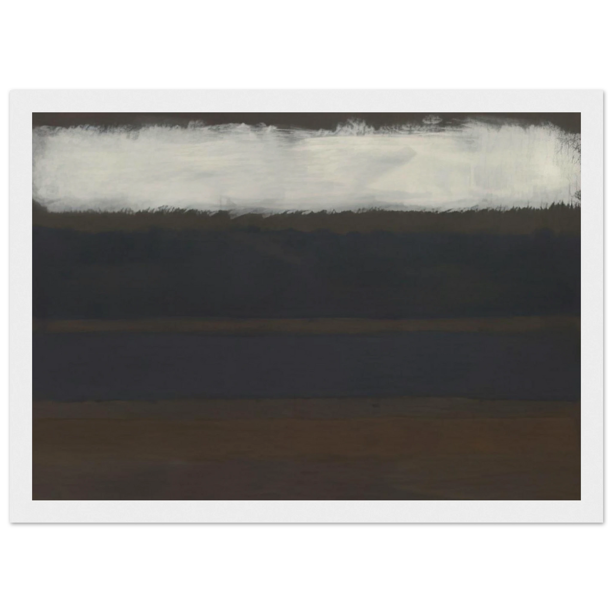 No. 14 Horizontals, White over Darks - 1961 Framed Poster | Mark Rothko Framed Prints Wall Art | Rothko Prints