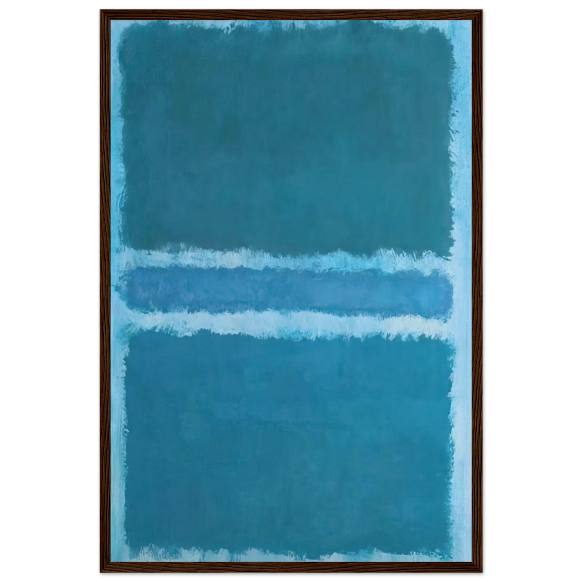 Untitled Blue Divided by Blue - 1966 Framed Poster | Mark Rothko Framed Prints Wall Art | Rothko Prints