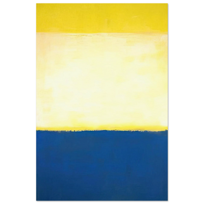 No. 6 Yellow, White, Blue Over Yellow on Gray - 1954 Poster | Mark Rothko Poster | Rothko Prints