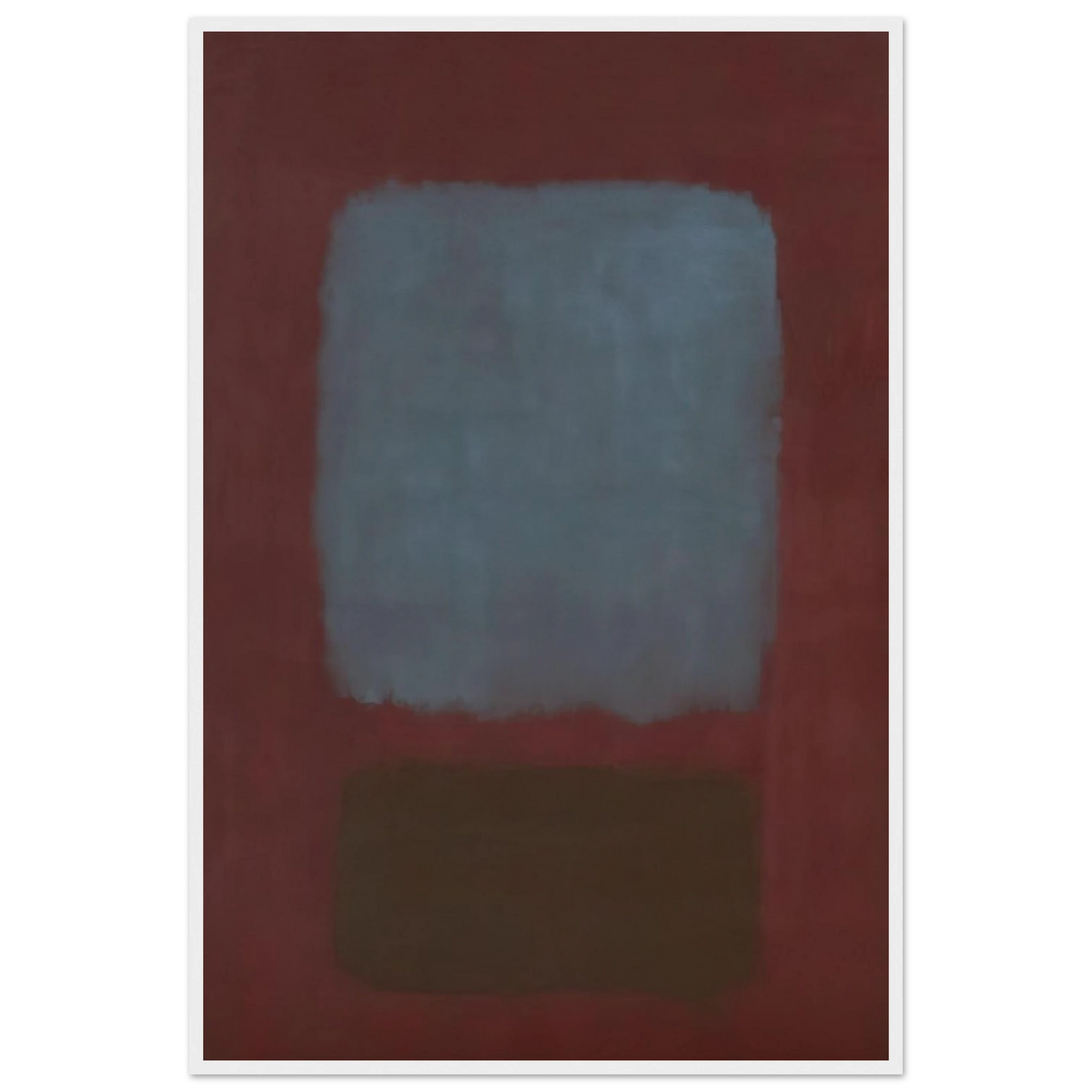 No. 37No. 19 Slate Blue and Brown on Plum - 1958 Framed Poster | Mark Rothko Framed Prints Wall Art | Rothko Prints