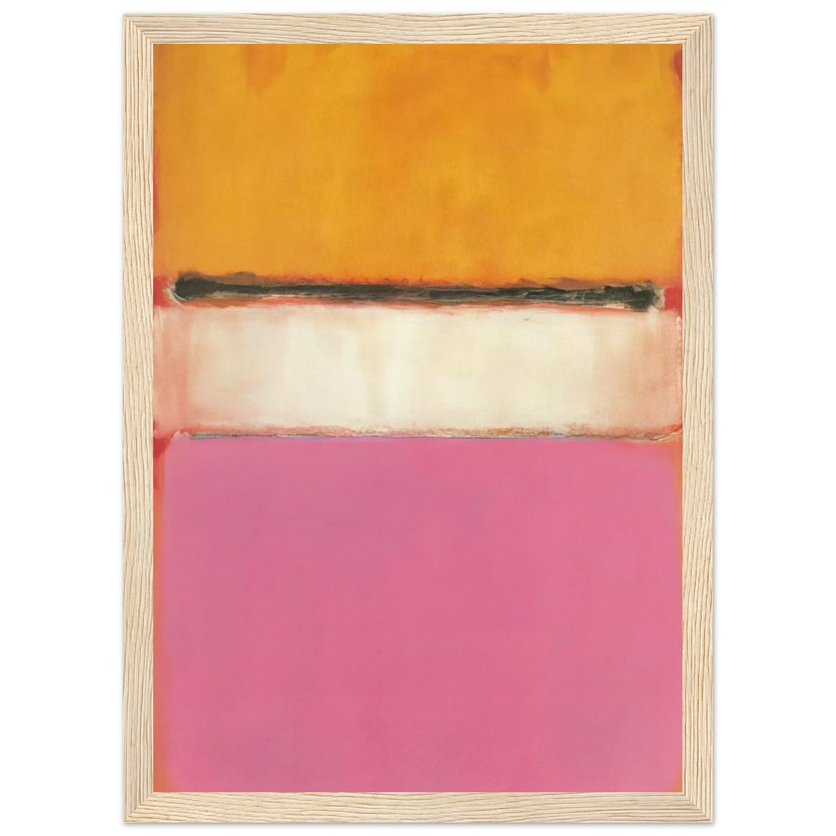 White Center Yellow, Pink and Lavender on Rose - 1950 Framed Poster | Mark Rothko Framed Prints Wall Art | Rothko Prints