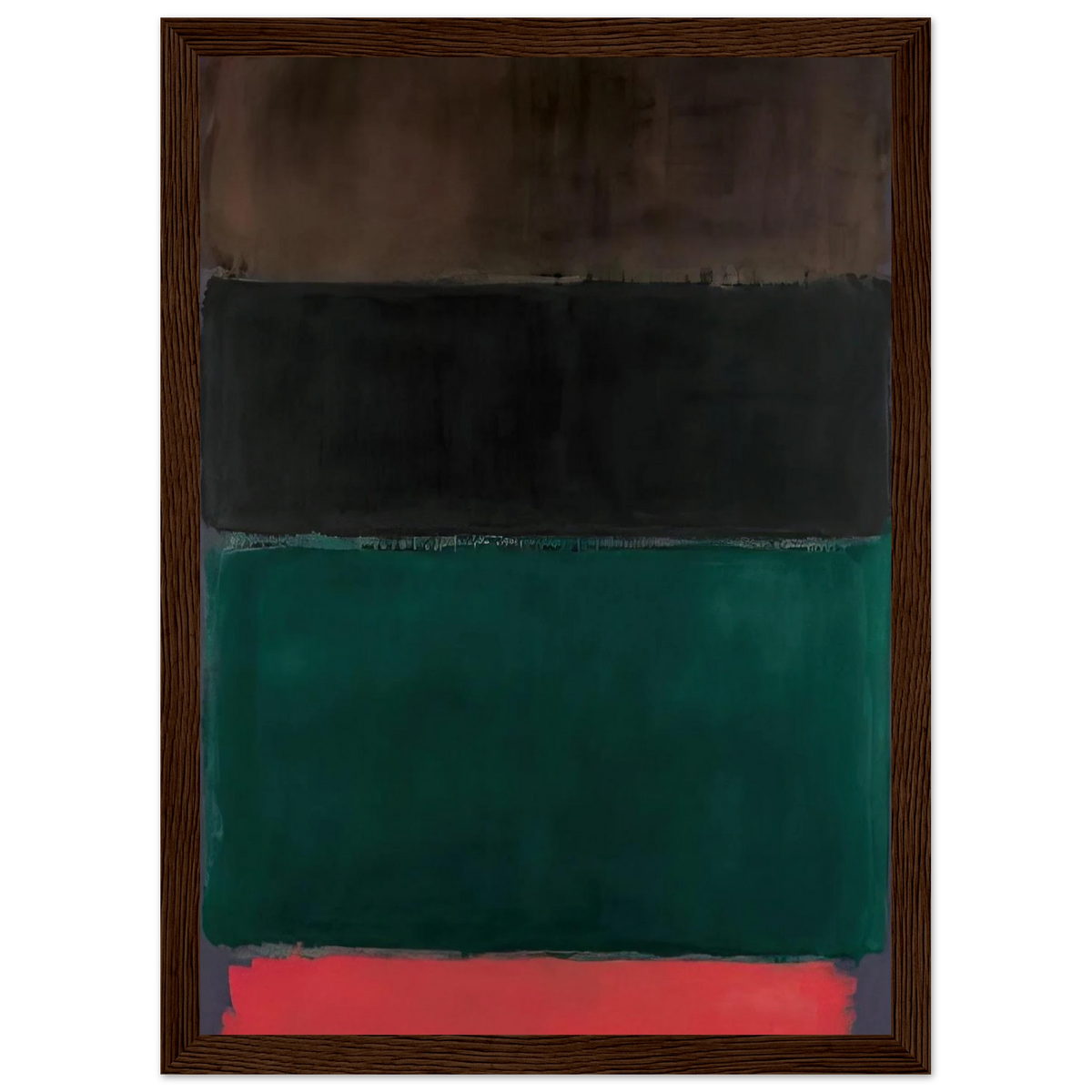 Untitled Red-Brown, Black, Green, Red - 1962 Framed Poster | Mark Rothko Framed Prints Wall Art | Rothko Prints
