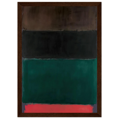Untitled Red-Brown, Black, Green, Red - 1962 Framed Poster | Mark Rothko Framed Prints Wall Art | Rothko Prints